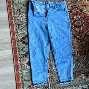 TJ Tapered Fit Mom Jeans- Nautical Embroidery (2004)